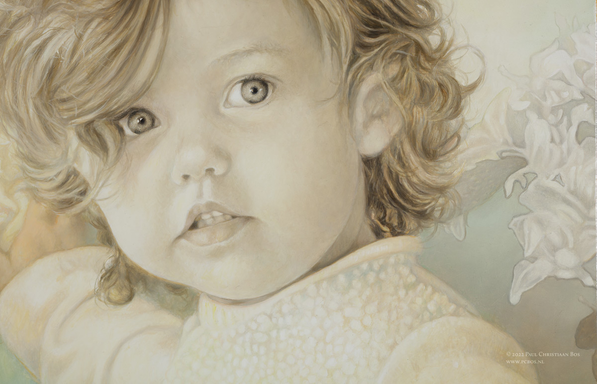 Paul Christiaan Bos: detail Portret Emily. detail Portrait Emily