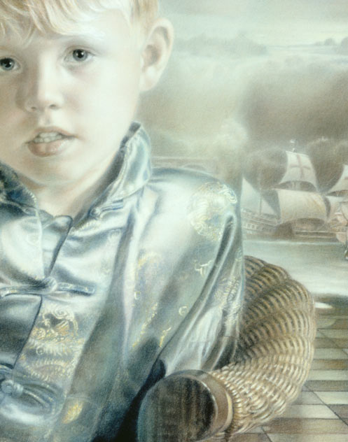 Paul Christiaan Bos: detail gezicht Pyter. Kijk uit voor de Piraten rechts! detail face of Pyter. Beware of the Pirates to the right!